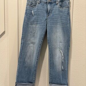 Liverpool Medium Blue Cropped Jeans